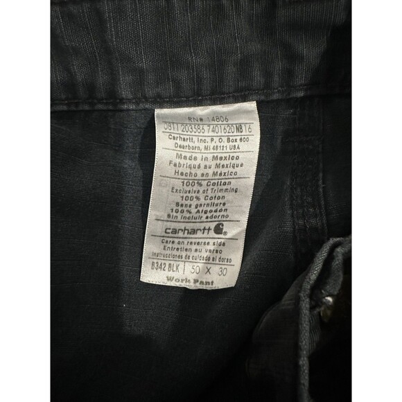 Carhartt Cargo Pants Men’s Size 50x30 Ripstop Workwear Utility - Picture 14 of 15